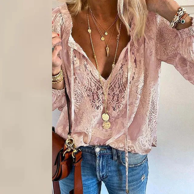 Cynthia - Gehaakte boho damesblouse